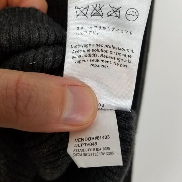 Eddie Bauer Women Merino Wool  Pullover Sweater Sz M Gray Turtleneck Warm Cozy - Picture 7 of 7